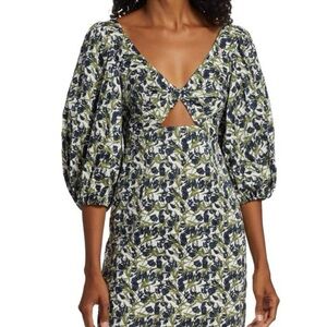 MICHELLE SMITH × Saks Bella Twist
Balloon-Sleeve Minidress *NWT*